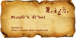 Mizsák Ábel névjegykártya