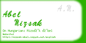 abel mizsak business card